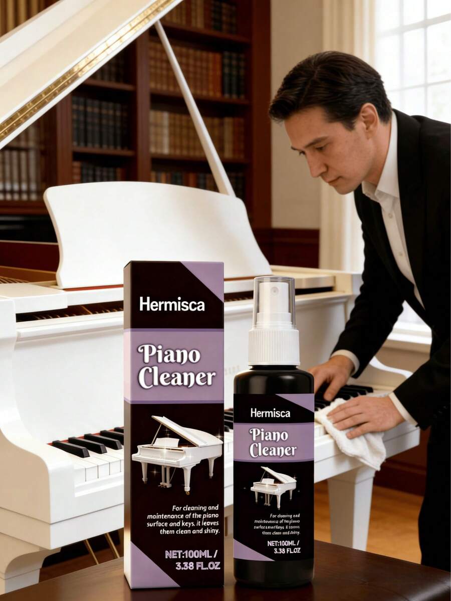 Harmisca钢琴清洁喷雾，温和日常清洁钢琴黑白琴键，增亮、抛光、焕新、防尘 - 液體 - 查看 1