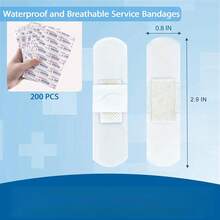 50/100/200 Pcs Clear Adhesive Bandages Waterproof PE Bulk Bandages - Multicolor - View 2