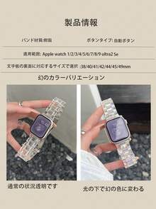 二合一表带+保护壳，兼容 40mm、41mm、44mm、45mm、49mm、38mm、42mm，适用于Ultra 2、Series 11/10/9/8/7/6/5/4/3/2/1，透明彩色夏季风格表带，防震、防水、防摔，PC硬质保护壳，是送给女性的理想礼物，表带+手表保护壳，智能手表配件 - 炫彩 - 查看 11
