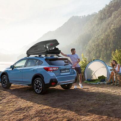  COSTWAY Rooftop Cargo Box, Waterproof Car Roof Cargo Carrier, Heavy-Duty Luggage Carrier Box With Lock & Key, For Cars, Trucks, SUVs, 400L Capacity, Grey