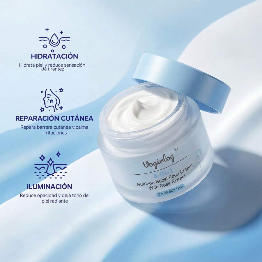 Crema humectante, 50g, para piel seca a muy seca, hidratante y restaura la barrera protectora de la piel - Vitamina C - Ver 1