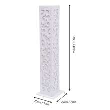 8 Pcs Flower Columns, 120cm/47.24 Inch Tall Carved Hollow-Out Wedding Basket Set, Auspicious Cloud Pattern, Flower Displays, Wedding Decorations, Birthday Parties - White - View 3