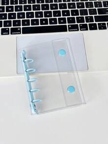 1本A8/A7/A6透明叶片笔记本，贴纸叶片笔记本，贴纸簿，照片卡夹，双扣软皮透明叶片笔记本，适用于手工DIY日记本、相册、贴纸簿、笔记本、计划本、学生学习用品和办公用品 - 1 Set - 查看 12