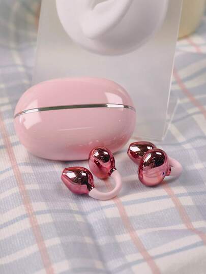 Auriculares Bluetooth de oreja abierta, proporcionan audio de alta definición y cancelación de ruido para llamadas. Disponibles en colores macaron, multifuncionales y de moda, adecuados para viajes al aire libre, deportes y camping de mujeres. Compatibles con teléfonos inteligentes, computadoras y otros dispositivos, con larga duración de la batería.