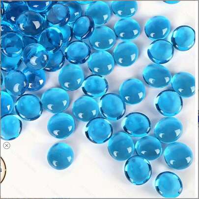 100g/3.53 Ounce Pack Of Semi Transparent Glass Round Flat Beads, Suitable For Vase Filling And Fountain Decoration, Smooth And Glossy Decorative Beads, As Well As Filling And Decorating Fish Tanks, Glass Containers, Bonsai And Micro Landscapes, DIY Jewelry Making Art Materials