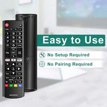 VELEC Điều khiển từ xa đa năng cho TV thông minh , tương thích với tất cả các dòng TV LCD LED OLED UHD HDTV 3D 4K, điều khiển thay thế có phím tắt. - Xem 5