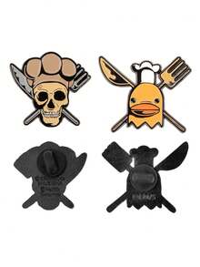 One Piece Officially Licensed Collectible Pins Men's/Women's Brooches Novelty Jewelry Anti-Rust Metal Brooch Zinc Alloy Enamel Pin Anime Backpack Pin Jacket Lapel Pin Collectible Merch Set Toei Animation - Multicolor - View 9