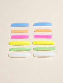 6 Pairs Rainbow Eyelash Perm Silicone Pads, Reusable Lash Lift Silicone Strips, Professional Eyelash Extension Helper, Soft Silicone Lash Grafting Auxiliary Tool For Salon & Home Use - Multicolor - View 6