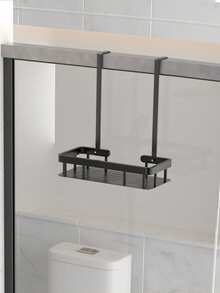 1pc 2/3 Tier Bathroom Door Hanging Storage Rack, Hole-Free Bathroom Organizer, Multi-Function 3-Layer Hanging Bathroom Storage Rack, For Bathroom Organization And Storage, Bathroom Accessory - Multicolor - View 8