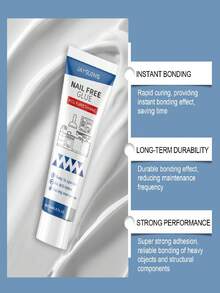 JAYSUING 1pc No-Nail Glue, Strong Adhesive Sealant, Waterproof & Moisture-Proof, Suitable For Wood, Metal, Ceramic, Plastic, Bathroom & Kitchen Shelves, Household Essential - A - View 10