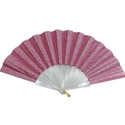 Leque De Mão Super Brilho Glitter Show Festivais Festas Decoração
