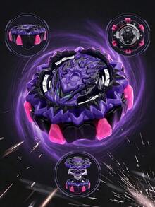 Trompo de fusión de metal Diosa Suprema B-193 con lanzador, juguete de batalla, regalo de Navidad - Morado - Ver 4