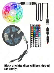 1 pieza Tira de luz LED inteligente, cinta de luz RGB de alta calidad 5050 que cambia de color, control por aplicación, control remoto de 44 teclas, sincronización con música, adecuado para decoración del hogar, dormitorio, cocina, TV, fiesta de vacaciones, Navidad - Luz multicolor - Ver 10