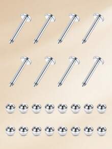 16G 316L Stainless Steel Lip Rings Lip Studs,Tragus Cartilage Helix Earrings Studs Replacement Balls Short Lip Rings 6mm 8mm 10mm 12mm Conch Piercing Jewelry - Light Sphere Version - View 6