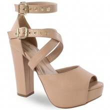 MODARPE Women's Platform Sandal With High Chunky Heel M21 - Desnudo - Ver 2