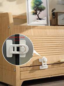 1 Khóa cửa lò nướng xoay không cần khoan, khóa cửa lò nướng dễ lắp đặt - Nhiều màu - Xem 2