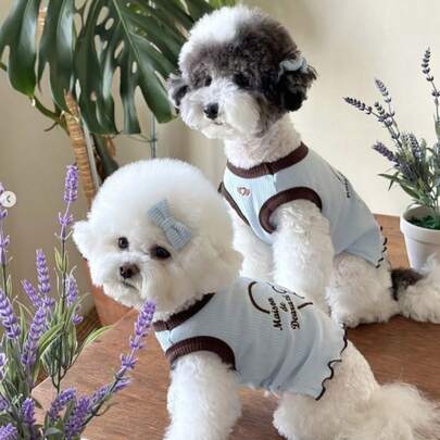 Pet Summer Vest, Cooling, , Polyester, Luxury Elegant, Customized, Cute Heart Embroidery, Suitable For Dogs And Cats