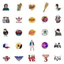 50张涂鸦贴纸，防水耐用乙烯基贴纸，适用于行李箱、头盔、笔记本电脑和记事本 - 彩色 - 查看 4