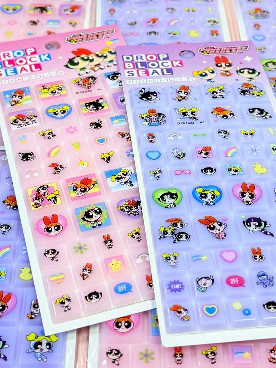 Warner Bros Nhãn dán vuông dập nổi 3D hình pha lê, quà tặng Gukka cho bé gái, nhãn dán hoạt hình thủ công dùng để trang trí điện thoại, album ảnh, nhãn dán kẹo nhỏ giọt, sách dán, nhãn dán ốp điện thoại, tem, nhãn dán kẹo. - Nhiều màu - Xem 1