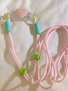 Black Heart Element Three-Dimensional Love Bow Is Suitable For All Models Of Mobile Phone Chain, Which Can Be Disassembled And Extended, And The Neck Rope Is Inclined To Hang Around Diy Women's Back Clip Spring Birthday Gift - Black - View 16