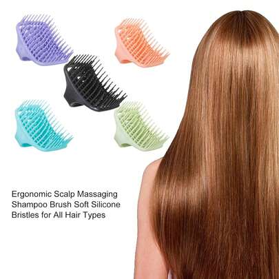 A Hollowed-Out Square Hairbrush, A Head Massage Brush For Cleaning And A Comfortable Handle For Scalp Massage. It Helps Maintain Healthy Hair.
