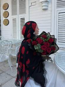 Khăn choàng nữ kiểu Bohemian in một mặt, làm từ lụa chiffon nhẹ, có chức năng chống nắng, khăn choàng dài đa năng, phù hợp sử dụng hàng ngày trong mọi mùa. - Nhiều màu - Xem 2