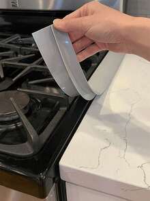 1pc Kitchen Anti Fouling Sealing Strip, Silicone High Temperature Resistant Kitchen Gap Strip, Oil Resistant And Dirty Gas Stove Gap Soft Sealing Strip, Silicone Filled Sealing Strip, Silicone Gap Plug, Kitchen Stove Counter Gap Cover, Flexible Stove Space Filler, Removable And Trimmable, Dust-Proof Embedded Strip, Ideal For Sealing Gaps And Keeping The Countertop Clean. - Multicolor - View 1