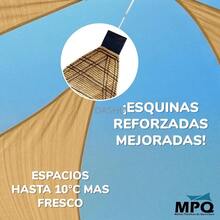 Mallas Velaria Triangular Raschel 90% - 2x2x2m Beige - Doble Bastilla y Jaretas Reforzadas, Protección UV, HDPE de Alta Densidad, Resistente al Sol y Desgaste, Ideal para Jardín y Exteriores - Beis - Ver 6