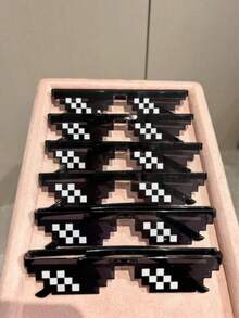 1副马赛克派对眼镜 - 趣味小玩意秀 - 黑色时尚眼镜 - 黑色 - 查看 1