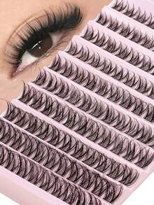 110pcs False Eyelashes, Soft & Natural , DIY Eyelash Extension Clusters, Individual Fake Eyelashes,Eye Lash Clusters,Individual Eyelashes,Lashes,Fake Lashes - C - View 1