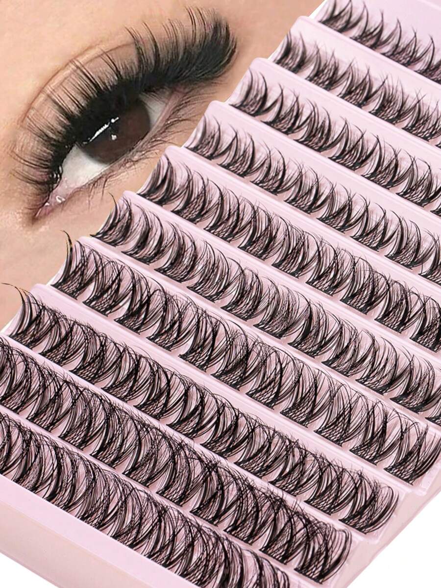 110pcs False Eyelashes, Soft & Natural , DIY Eyelash Extension Clusters, Individual Fake Eyelashes,Eye Lash Clusters,Individual Eyelashes,Lashes,Fake Lashes - C - View 1