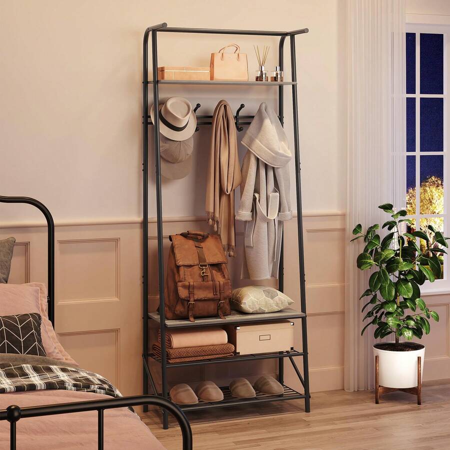 Techigher Coat Racks - 회색, 폭 60cm, 한 줄로 된 고리 - 보기 1