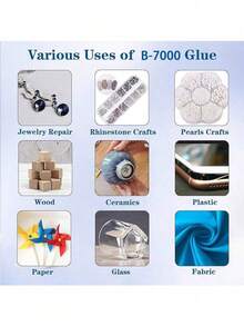 50pcs/Pack B-7000 Multi-Purpose Adhesive 3ml/Bottle, Clear Small Bottle Jewelry Glue, Suitable For Jewelry, Metal, Stone, Glass, Leather, Wood, Model, Shoes - Multicolor - View 7