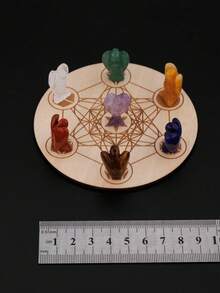 Bộ 7 tượng thiên thần chữa lành cao 1 inch kèm túi nhung - Tượng thiên thần chữa lành bằng pha lê tự nhiên giúp cân bằng luân xa, bộ đá thiền cân bằng năng lượng Reiki bằng đá tự nhiên thủ công, lý tưởng để trang trí nhà cửa và làm quà tặng tâm linh Lễ Tạ ơn/Giáng sinh. - Nhiều màu - Xem 2