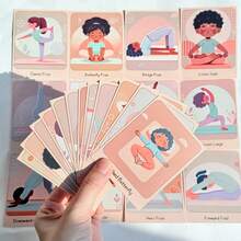1Set Of 24pcs Women's Yoga Pose Pocket Hug Card, Suitable For Yoga Classes And Friends, Graduation, Weddings, Birthday Party Gifts - Multicolor - View 2