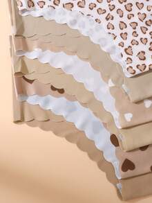 6条/包 - 女士无缝舒适柔软面料内裤，精致佩斯利印花设计女士内衣 - 彩色 - 查看 4