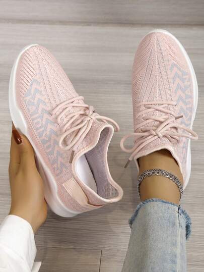 Giày bệt buộc dây màu trơn, kiểu dáng thể thao sinh viên, giày nữ đa năng. Giày thể thao buộc dây mũi tròn thời trang, mềm mại, thoải mái, thoáng khí, phù hợp cho mọi mùa.