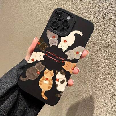 1pc New Cute Cat Angel Eye Skin-Friendly Anti-Drop TPU Phone Case Compatible With IPhone 17, 11, 16 Pro Max, 16 Pro, 16, 15 Pro Max, 14 Pro Max / Galaxy S25 Series, A16 / Honor X6A, X7B, X8B / 13C, Note 13