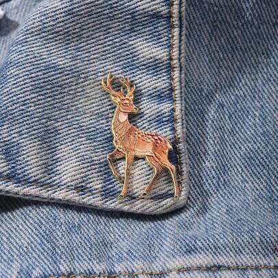 Deer Enamel Brooch Pin Fashion Dinosaur Decorative Brooches Ornaments Lapel Bag Badges Jewelry Gifts