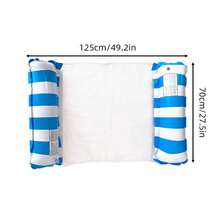 1pc Inflatable Mesh Pool Hammock - Striped Adult Leisure Chair, Suitable For Vacation, Party And Relaxation. Available In Pink, Yellow, White, Green And Blue. Outdoor Hammock, Essential For Beach And Swimming Pool, Great For Photography - Multicolor - View 11