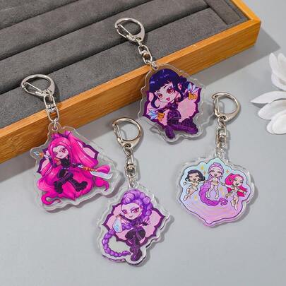 4pcs KPOP Acrylic Keychain Mirazzo Irumi Anime Peripheral Accessories, Girl Group Fans Collection, Bag Keychain Accessories, Gift For Family And Friends