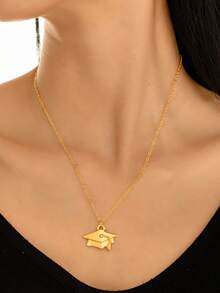 1 chiếc mặt dây chuyền hình mũ tốt nghiệp, quà tặng trang sức mùa tốt nghiệp dành cho thanh thiếu niên và bạn bè. - Kiểu 1 - Xem 5