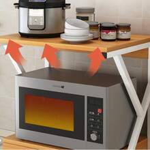 Extendable Microwave Shelf - 2/3 Levels, Sturdy X-Structure, Kitchen Organizer - 3層 - 查看 7