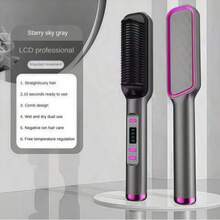 新款陶瓷直发器，防烫电动直发梳和卷发器 - 查看 3