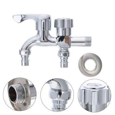 Robinet mural simple à bec long et froid | Robinet multifonctionnel pour lavabo de salle de bain, évier de buanderie, cuisine - Bec durable conçu pour la salle de bain moderne, la zone de buanderie, la zone de nettoyage