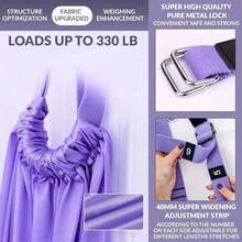1pc Home Aerial Yoga Strap - Waist Training, Shoulder & Back Stretching, Door Hanging Inversion And Backbend Stretching Strap - Multicolor - View 3