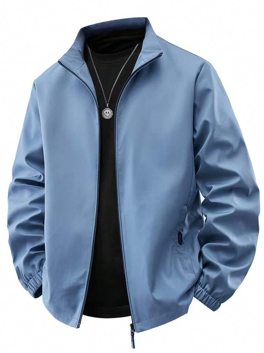 Men Jackets And Coats - 藍色 - 查看 1