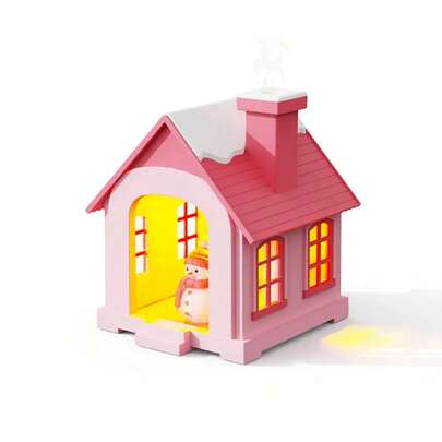 Difusor de Aceites Esenciales con Diseño de Casa de Dibujos Animados, Luces Nocturnas Ambientales de Colores, USB, Humidificador de Aire Encantador para el Hogar, Regalos para Niños OKQJ