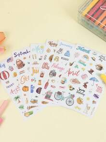 6-Piece Set Ultimate Journaling Sticker, Cute Sticker Bundle – Fun Decals To Personalize Your Stuff (Perfect Teen Gift! - A - View 5