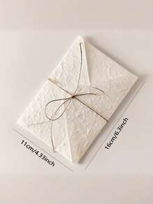 1/2/4pcs Handmade White Envelopes, Suitable For Wedding Invitations, Greeting Cards, Announcements And Holiday DIY, Excluding Jute Rope - Multicolor - View 7